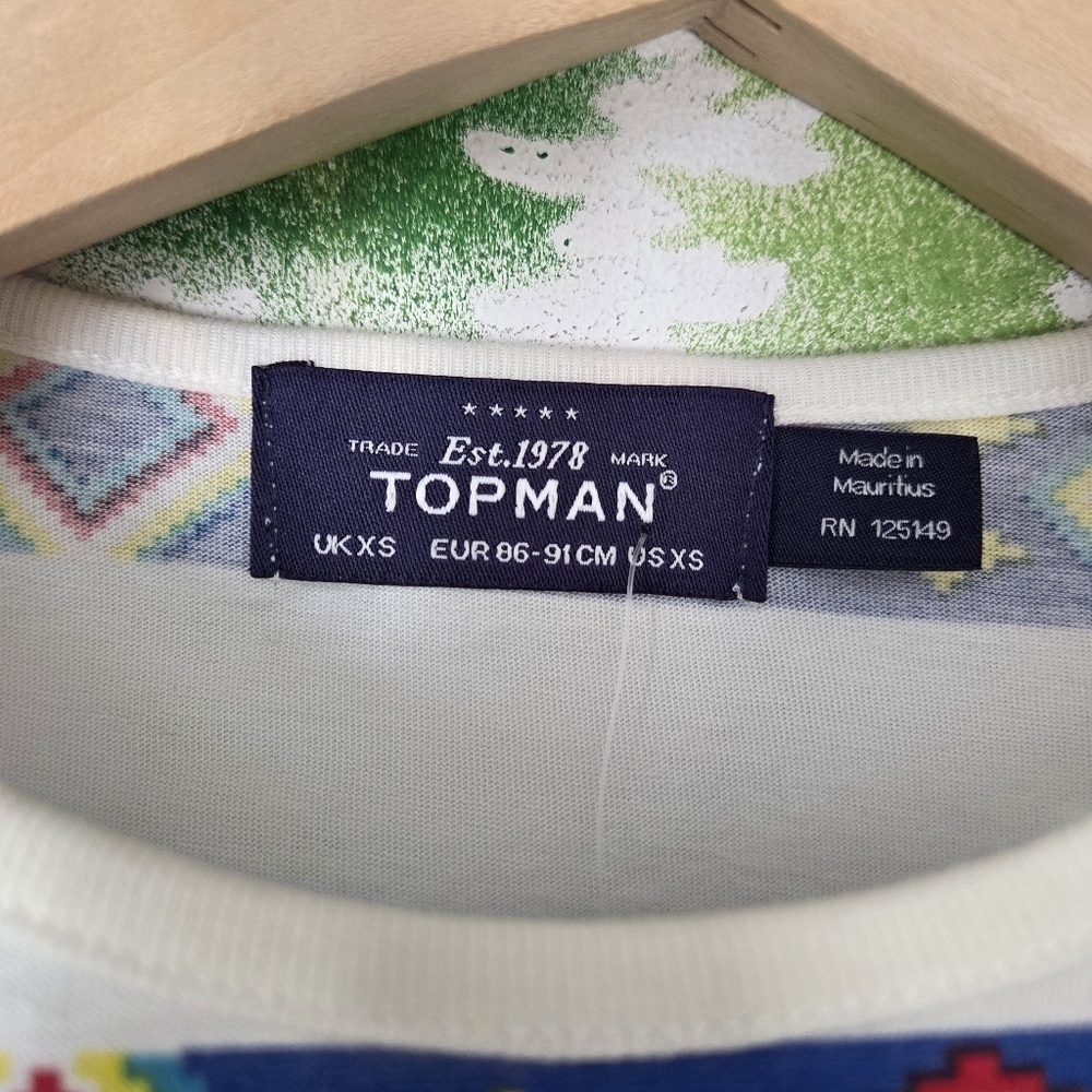 Topman Geometric Pattern T-Shirt - Picture 3 of 8